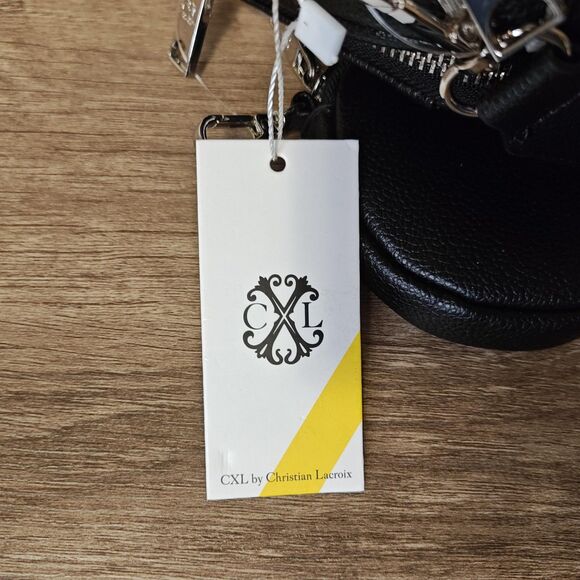 CXL by Christian Lacroix Camera Bag Womens Black Eve Pebble‎ Detachable Mini Zip - Picture 4 of 16